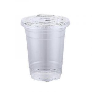 (Hydd)100pcs,Gobelets En Plastique De 360ml Avec Couvercles,Gobelets En Plastique Transparent Jetables Avec Couvercles Pour Le Café Glacé,Les Smoothies,Les Milkshakes Et Les Boissons Fraîches - Neuf