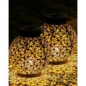 Lanterne Solaire D'extérieur Pour Jardin, Lampe De Jardin, Lanterne Étanche Ip44, Lampe Solaire De Jardin Pour Éclairage Durable, Accessoires De Jardin, Décoration, Accessoires En Métal À Suspendre - Neuf