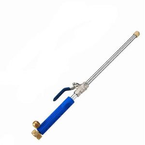 Pistolet &agrave; eau haute pression avec buse de pulv&eacute;risation et raccord pour tuyau d'arrosage, 46 cm (1 pi&egrave;ce - bleu) - Neuf