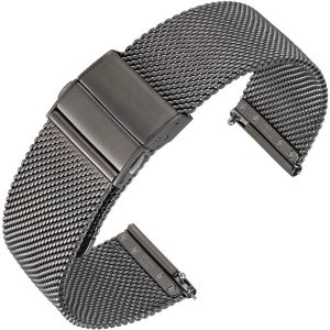 Metal Watch Strap For Men Women Stainless Steel Mesh Quick Release 18mm 20mm 22mm.[U1441] - Neuf