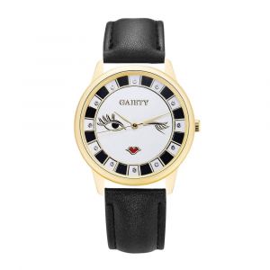 Gaiety Femmes Filles Mode Pu Cuir Bandeau Montre Analogique Quartz Montre-Bracelet (Noir) - Neuf