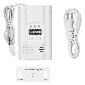 Detecteur de fuite de gaz combustible, alarme vocale, prise americaine 220 V - Neuf