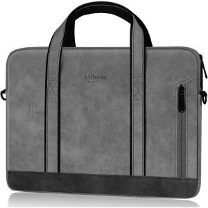 RFCBC-Sacoche pour ordinateur portable avec poignée 13-15,6"" Sacoche pour ordinateur portable avec bandoulière, sac à main de travail étanche en cuir pour femme homme femme - Neuf