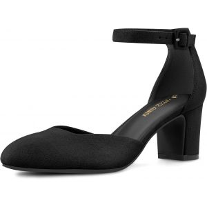 Escarpins Femme Petit Talon Bloc &Eacute;l&eacute;gant Chaussures &Eacute;t&eacute; Bout Ferm&eacute; Bride Cheville Sandales Confortable Eu 36-42 - Neuf