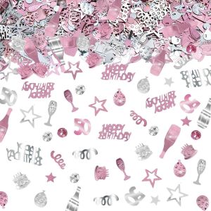 Confettis de 50e anniversaire,confettis joyeux anniversaire, d&iquest;&iquest;coration de table d'anniversaire,d&iquest;&iquest;coration de table,d&iquest;&iquest;coration de maison,f&iquest;&ordm;te d'anniversaire (rose 50e) - Neuf