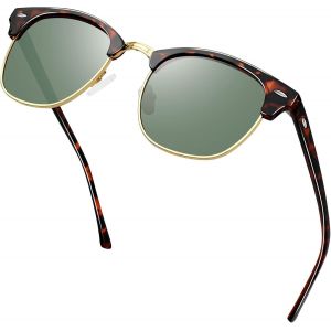 Lunettes De Soleil Homme Femme Polarisées, Lunettes De Soleil Rétro Semi-Sans Monture Uv400[Lunettes277] - Neuf