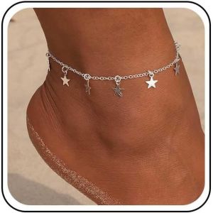 Cmjaagur-Bracelet De Cheville Boho Petite Étoile Or Étoile Dangle Satellite Bracelet De Cheville Minimaliste Été Plage Réglable Pied Chaîne Bijoux Pour Femmes[M673] - Neuf