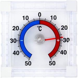 Thermomètre de fenêtre intérieur/extérieur auto-adhésif - Neuf