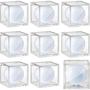 9 Pièces Vitrine De Balle De Golf En Acrylique Cube De Balle De Golf Simple Transparent Balle De Golf H Cas Pour Ibles,2 X 2 X 2 Pouces,Emballage Amélioré - Neuf