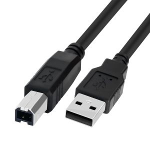 JGD-C&acirc;ble d'imprimante - 5 m - C&acirc;ble USB A/B - C&acirc;ble de donn&eacute;es - Fiche A vers fiche B - C&acirc;ble de donn&eacute;es pour imprimante, scanner, bo&icirc;tier de disque dur externe - Noir - Neuf
