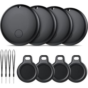 MEVRONISSHOP-Lot de 4 trackers Android Smart Tag, localisateur de cl&eacute;s compatibles avec Google Mon appareil (Android uniquement), localisateur de cl&eacute;s Bluetooth pour bagages, sacs, valises, portefeui - Neuf