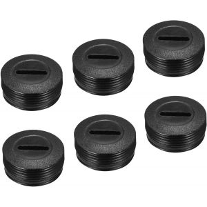 Carbone Brosse Support Capuchon Moteur Électrique Brosse Plastique Couverture Fil Noir 20mm OD 8mm Hauteur Paquet de 6 - Neuf