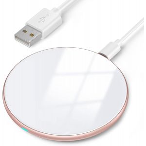 Kal-Chargeur Sans Fil Rapide 15w, Chargeur À Induction Qi Compatible Avec Iphone 15/14/13/12/Pro/Xs Max/Xr/X/8, Samsung Galaxy S22/S21/S10e/S9/S8, Airpods 2/3/Pro, Huawei Mate 60/Pro, Xiaomiblanc - Neuf