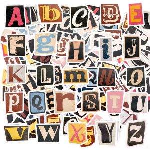 Lot De 156 Lettres Autocollantes Vintage En Vinyle Imperméable Pour Guitare, Calendrier, Scrapbooking, Valise, Cahiers, Journal, Vélo - Neuf