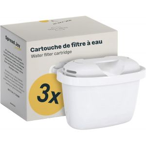 Set De Cartouches Filtrantes 3 Pi&egrave;ces - Filtration De L'Eau - Compatible Brita Et - Eau Filtr&eacute;e Et Purifi&eacute;e - 10,4 * 5,8 * 7,1 Cm - Neuf