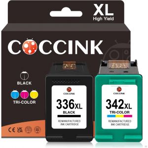 ERYI-336Xl 342Xl Cartouches D'Encre Remplacement Pour Hp 336 Xl 342 Xl Photosmart 2570 2575 2710 8049 8150 C3100 C3180 C4180 D5160 Deskjet 5440 5442 4160 Officejet 6315 6310 Psc 1507 1510 1513 - Neuf