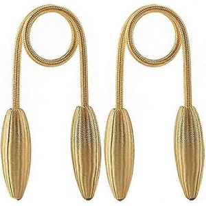 2 Pcs Embrasures De Rideau Sangles De Dos D'attache De Rideau Pour Rideaux De Fenêtre Larges Et Épais Hauts Or - Neuf