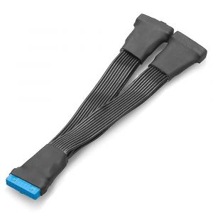 2pcs carte mère usb 3.0 19pin en-tête 1 à 2 câble répartiteur d'extension,12cm 19pin extension interne (kui) - Neuf