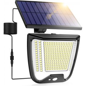 Lampes Solaires D'extérieur Avec Détecteur De Mouvement Lampe Solaire Led : 288 Led Projecteur Solaire Lampe D'extérieur 3 Modes Lampe D'extérieur Ip65 Lumière Étanche 270° Lampe Solaire Jardin Lampe - Neuf