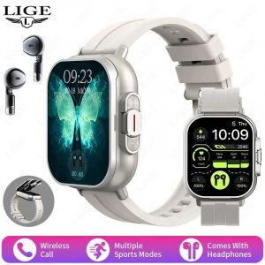 Tws 2In 1 Montre Intelligente Avec &Eacute;couteurs Montre De Sport Bluetooth Casque Appel Montre Hommes Moniteur De Sant&eacute; Nfc Femmes Smartwatch &Eacute;couteurs.Grey. - Neuf