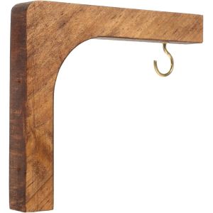 Mevronisshop-Crochet Mural Bois Pour Plantes Suspension Support Mural &Eacute;l&eacute;gant Bois Pour D&eacute;coration Int&eacute;rieure Et Ext&eacute;rieure &Eacute;querre Plante Pour Balcon Jardin Salon Installation Facile - Neuf