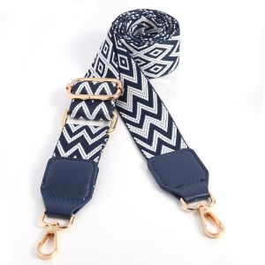 KALANKA-Bandouli&egrave;re pour Sac &agrave; Main - Lani&egrave;re 3,8cm De Large pour Sac Banane, Sacoche Femme, Sac Marin, Scolaires, Mallette - Accessoires De Bricolage - Blanc Bleu - Neuf