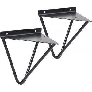 Paquet De 2 Supports D'&eacute;tag&egrave;re Pour La Maison,&Eacute;tag&egrave;re En M&eacute;tal Triangulaire Robuste D&eacute;corative Stable Support S - Neuf