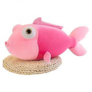 Adorable Oreiller &Agrave; Bulles En Forme De Poisson Rouge, Petite Poup&eacute;e En Peluche, Poup&eacute;e Pour Enfants, Poup&eacute;e De Chiffon, D&eacute;coration De La Maison-Rose - Neuf