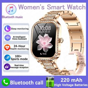 Ultra-Mince 1.76 Amoled &Eacute;cran Incurv&eacute; Montres Hd Affichage Temps Appel Alerte Hommes Femmes Montre Intelligente Dames Cadeau Pour Xiaomi Android Ios.Rose Gold Steel Belt. - Neuf