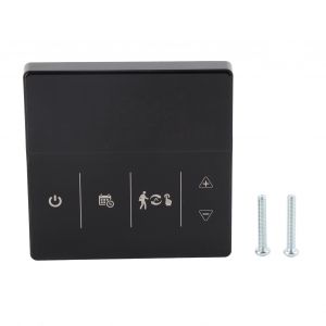 HJLIAN Thermostat intelligent avec ecran tactile, application, commande vocale, Wi-Fi, controleur de temperature pour la maison, 90-240 V, noir - Neuf