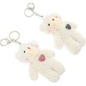 porte-clés ours en peluche, porte-clés en peluche ours mignon rempli de porte-clés animaux, charmant pendentif de sac à main, cadeau fille - Neuf