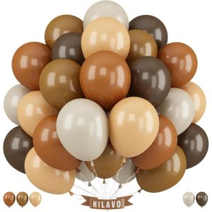 Khaki Cream Retro Balloons Set, Mixed Mocha, Cocoa And Coffee Tones Balloons Set, Neutral Bear, Engagement And Wedding Party Decorations Baby Shower Birthday Party Decorations - Neuf