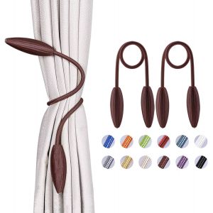 Lot de 2 embrasses de rideaux torsadées créatives et décoratives de style européen pour fenêtre de maison et de bureau (marron) - Neuf