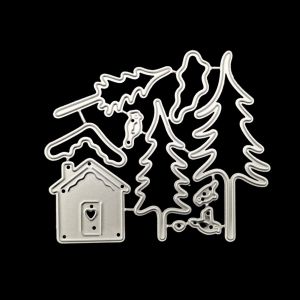 Tianyi-Matrices De Découpe Pour Livres Et Maisons - Pochoirs De Découpe Pour Bricolage, Scrapbooking, Album Photo, Gaufrage, Papier Pour La Fabrication De Cartes + Jolie Broche - Neuf