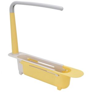 Sjzg-Organiseur T&eacute;lescopique Pour &Eacute;vier De Cuisine, Panier De Rangement Extensible Avec Porte-Serviettes, Longueur Librement R&eacute;glable, Grande Capacit&eacute;, Organisateur D'&eacute;vier Extensible - Neuf