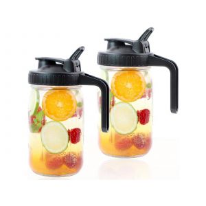 Pichet Mason En Verre De 950 Ml Avec Couvercle Pour Caf&eacute; Infus&eacute; &Agrave; Froid - Neuf