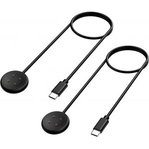 KALANKA-C&acirc;ble de Chargeur Compatible avec Google Pixel Watch 3/Pixel Watch2&Fitbit Versa4/Versa3/Sense2/Sense/Ace LTE, 2PCS 3,3 Pieds/1M C&acirc;ble de Charge Magn&eacute;tique &agrave; Charge Rapide pour Pixel Watch 3 - Neuf