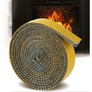 Joint de poêle à bois,joint de poêle à granulés,corde étanche à l'air en fibre de verre autocollante pour poêle,cheminée,porte de four,chaudières,résistant à la chaleur - Neuf