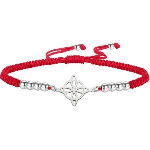 Eryi-Bracelet De N?Uds De Sorcières Pour Femmes Hommes En Acier Inoxydable Magie Sorcellerie N?Ud De Sorcière Avec Une Perle Tissage Coloré Ajustable Bijoux Wiccan - Neuf