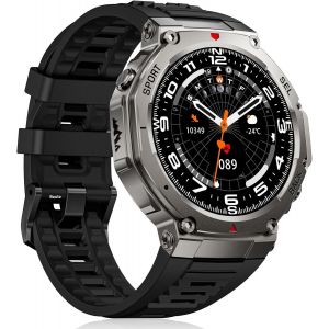 Gps Montre Connectée Homme 48mm,Boîtier En Alliage,5atm Étanche Montre De Sport Avec 70+ Mode Sport/Surveillance Du Sommeil/De La Santé,Ecran Amoled,20 Jours D'autonomie Pour Android Ios[Z1187] - Neuf