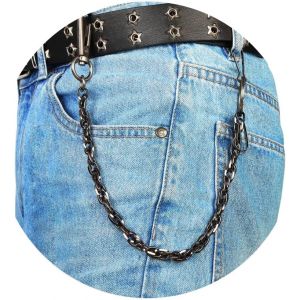 Trahoo-Milakoo Punk Pantalon Cha&icirc;ne Jeans Link Hip Hop Gothic Chain Ceinture Multi Layer Cha&icirc;ne Pantalon Portefeuille Cha&icirc;ne Pour Hommes Femmes - Neuf