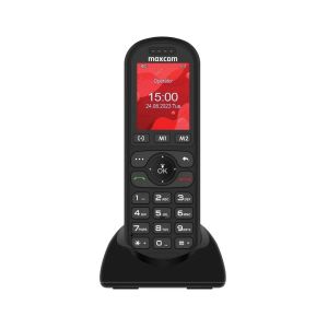 T&eacute;l&eacute;phone Fixe Sans Fil Maxcom MM39D SE Noir - Neuf