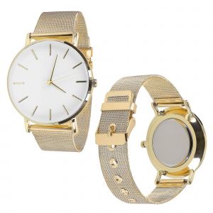 Mesh Belt Alloy Montre Pour Hommes Ultra-Mince Quartz Watch - Neuf