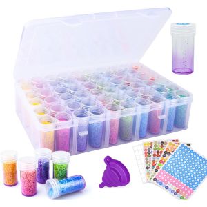 AYUHR-Diamond Painting Accessoires Boite de Rangement,Boîte de Rangement Diamant,Boite de Rangement Diamond Painting Accessoires avec Entonnoir et Autocollant,pour Art Craft 5D Peinture Diamant - Neuf