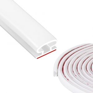 Joint Porte Fenetre Caoutchouc Joint Fenetre Isolation Phonique Thermique Bruit Froid Joint Portière Joint Porte D'entrée Bande D'étanchéité Forme D Joint Fenetre Contre Courants D'air,10m Blanc - Neuf