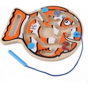 ERYI-Circuit Billes Aimantées - Labyrinthe En Bois Poisson Clown - Jouet Enfant 2 Ans Et Plus - Développement Motricité Fine, Logique, Réflexion, Créativité & Apprentissage Des Couleurs - Neuf