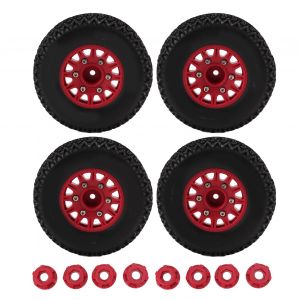 Pour 1/10 RC pneus de camion de Course courte pour ARRMA pour SENTON pour TRAXXAS pour Slash 12mm 14mm 17mm Hex RC pneus de camion rouge - Neuf