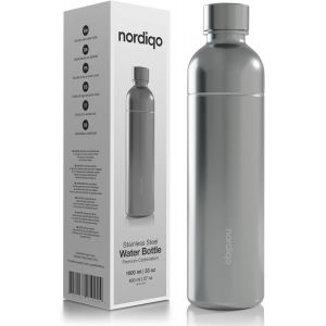 KALANKA-Premium Bouteille de Carbonatation Inox 1L / 1000 ml | Compatible avec Aarke Carbonator 3, Sodastream (Excl. Crystal + Jet) et bien d'autres | Lave-Vaisselle, Sans Date d'Expiration, Sans BPA - Neuf