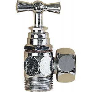 Kalanka-10724122 Robinet D'arr&ecirc;t &Eacute;querre En Laiton Chrom&eacute; &Agrave; Visser R21 Pour Chasse D'eau Wc, Chrom&eacute; - Neuf