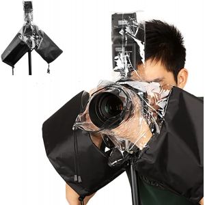 Housse de Pluie pour Appareil Photo Caméra Couverture Anti-Pluie, Housse de Pluie pour Appareil Photo Housse de Pluie de Camera Peut,Protecteur Étanche Housse, Accessoires pour Appareil Photo, Noir - Neuf